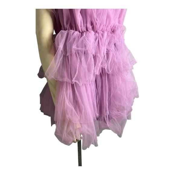 Elegant Lavender Tulle Dress - Picture 4 of 8